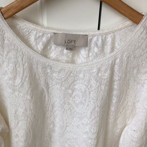 LOFT paisley lace long sleeve shirt